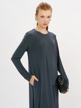 שמלה רותם שרוול ארוך