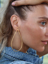 עגיל טיפה ענק עבודת יד