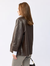 ז'קט עור פרלה