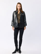 ז'קט עור פרלה