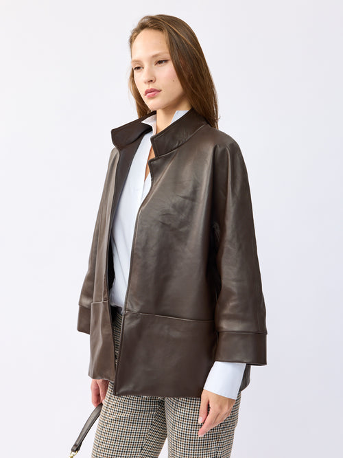 ז'קט עור פרלה