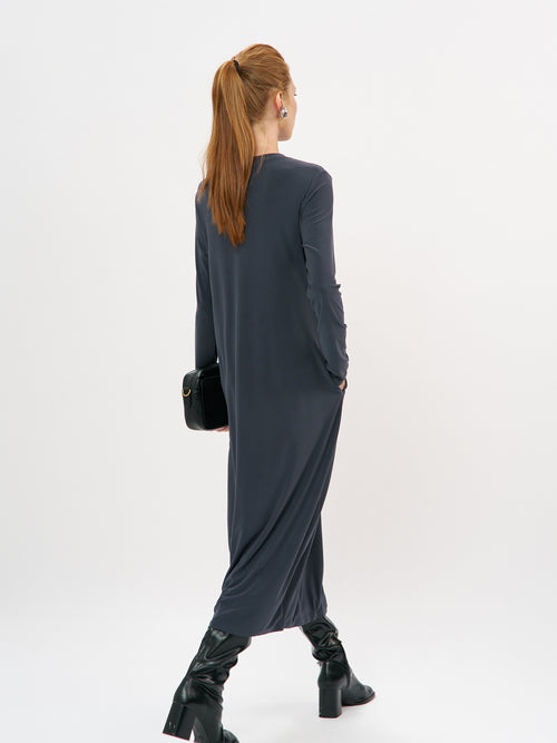 שמלה רותם שרוול ארוך