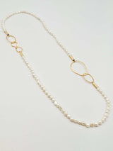 שרשרת פנינים לולאות עבודת יד