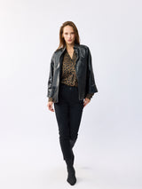 ז'קט עור פרלה