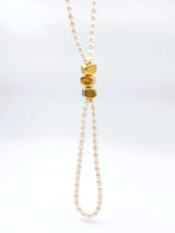 שרשרת עניבת פנינים וקוביות