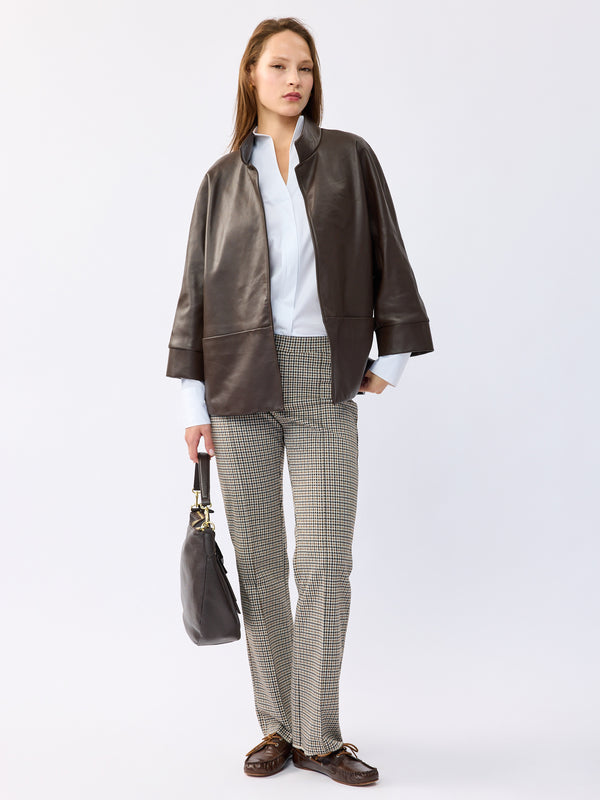 ז'קט עור פרלה