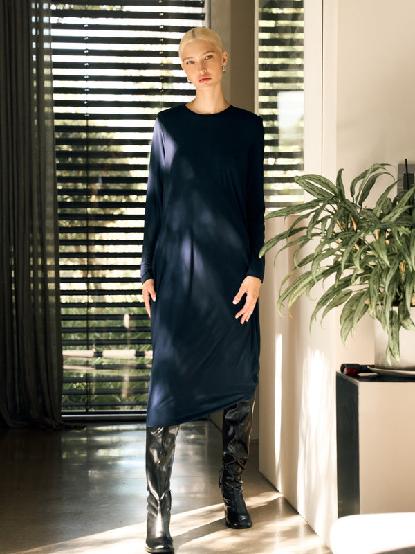 שמלה רותם שרוול ארוך