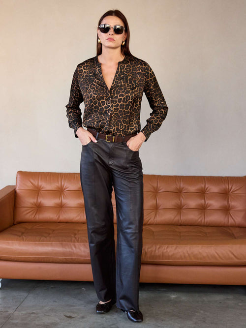 מכנסי ארנו עור