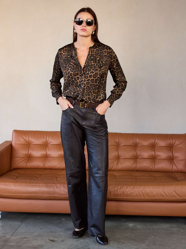 מכנסי ארנו עור