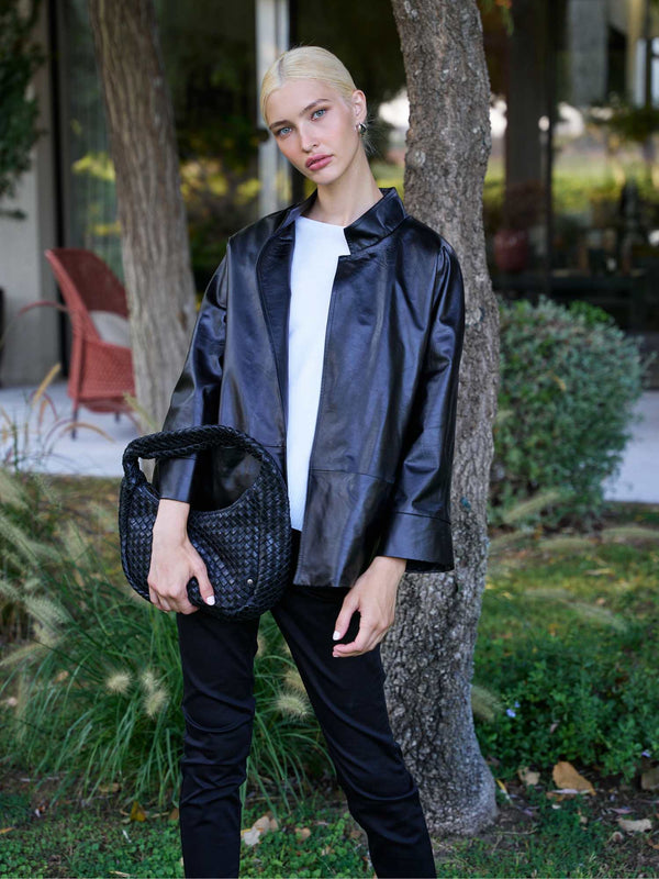 ז'קט עור פרלה